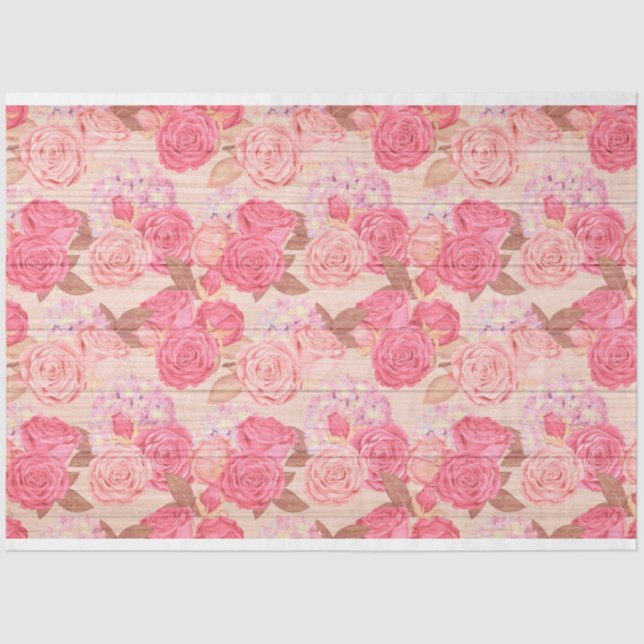 Madeira Floral Moderno Papel Tecido Popular (Frente )