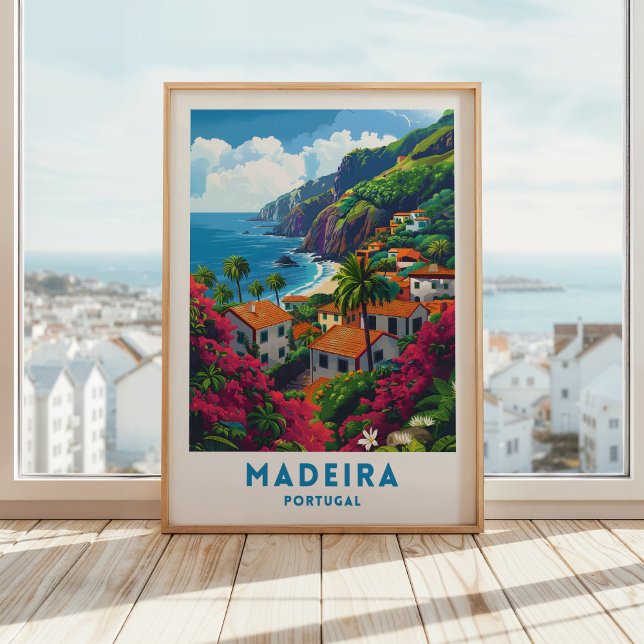 Madeira Ilha Poster de viagens Portugal Wall Art (Criador carregado)