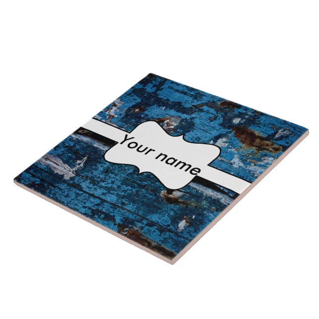 Madeira pintada azul (Lateral)