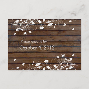 Madeira RSVP de Brown escuro com envelope