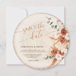 Madeira russa cortada Grain Salve o Cartão de Data