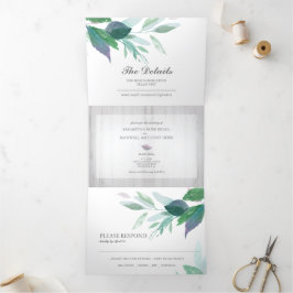 Madeira russa e folhagem tudo em um Convite de cas