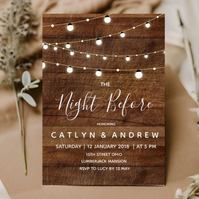 Madeira Rústica Na Noite Antes Do Convite (Criador carregado)