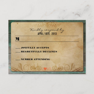 Madeira rústica RSVP de turquesa da bicicleta do