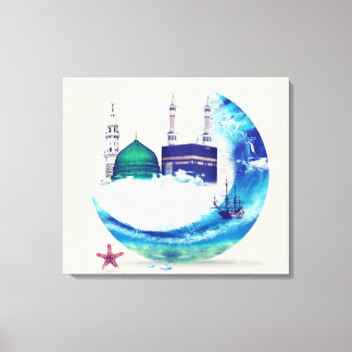 Madina mecca canvas de arte islâmica
