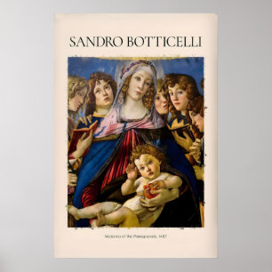 Madona da Romã de Botticelli Impressão Artística