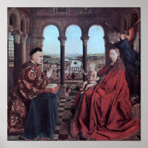 Madona do Chanceler Rolin, por Van Eyck - Poster