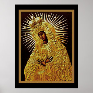 Madona Negra na Poster de Oração