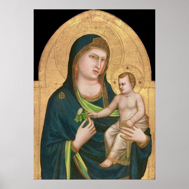 Madonna & Child - 14 Century Poster de Belas Artes (Frente)