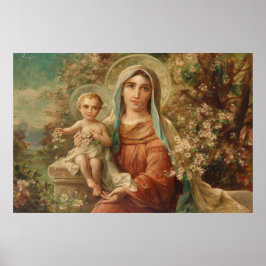 Madonna com Child por Hans Zatzka - poster