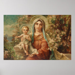 Madonna com Child por Hans Zatzka - poster