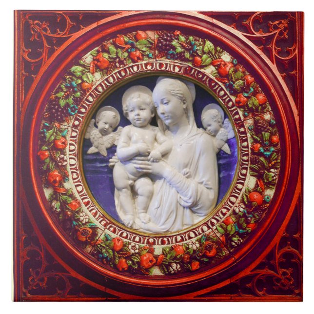 MADONNA COM CRIANÇAS, ANGELAS RENAISSANCE FLORAL C (Frente)