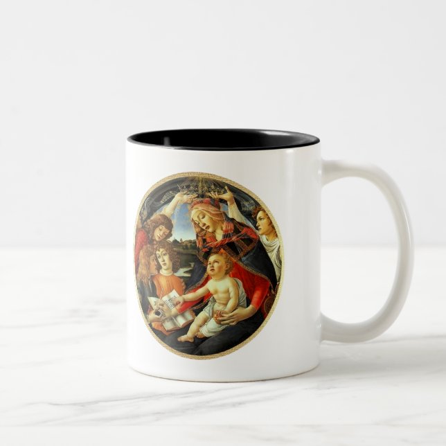 Madonna de Botticelli. Caneca de Presente de Natal (Direita)
