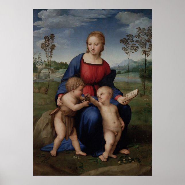 Madonna do Goldfinch por Raphael - Poster (Frente)