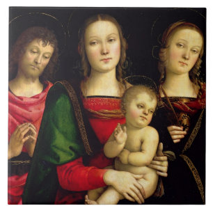 Madonna e a criança com St John o baptista
