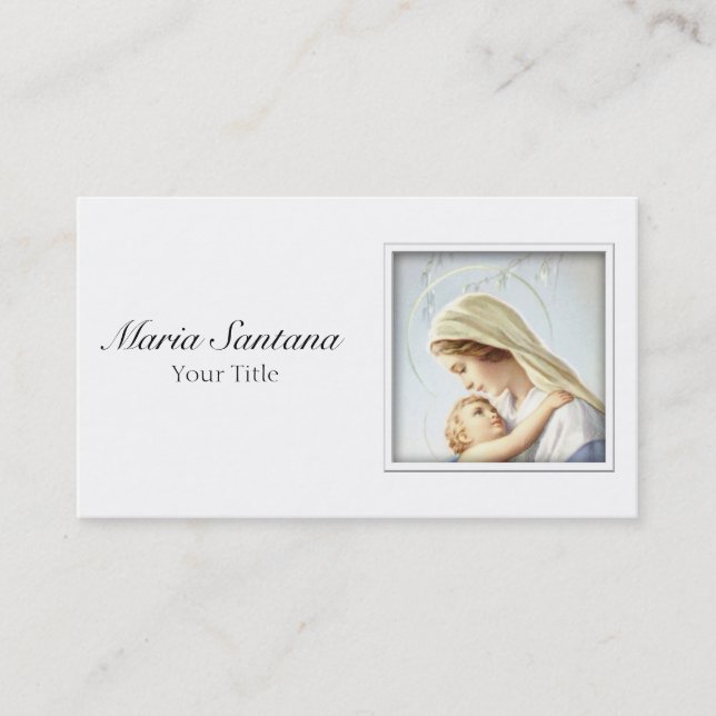 Madonna e cartão de visita da criança (Frente)