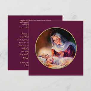 Madonna e Child. Cartões de Natal Religiosos
