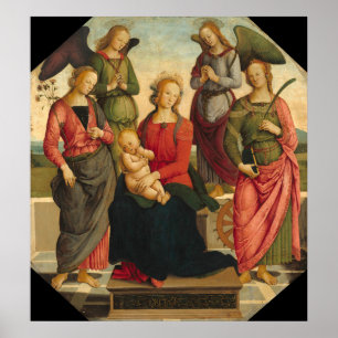 Madonna e Child, Pietro Perugino Fine Art Poster