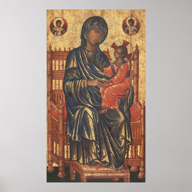 Madonna e Criança - Bizantine Fine Art Poster (Frente)