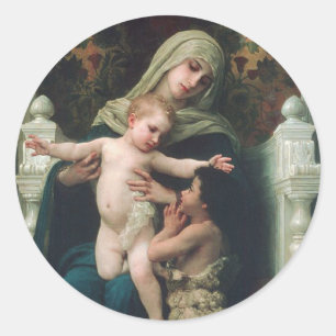 Madonna e criança com etiqueta de John The Baptis