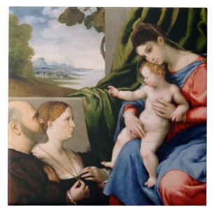 Madonna e criança com o St John infantil