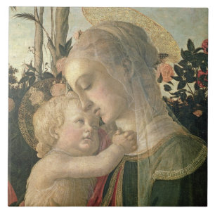 Madonna e criança com St John o baptista, detai