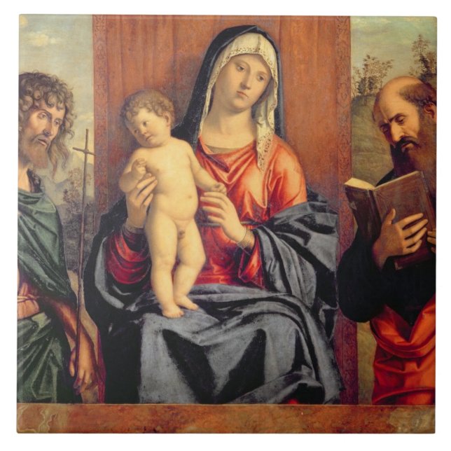 Madonna e criança com St John o baptista e rua (Frente)