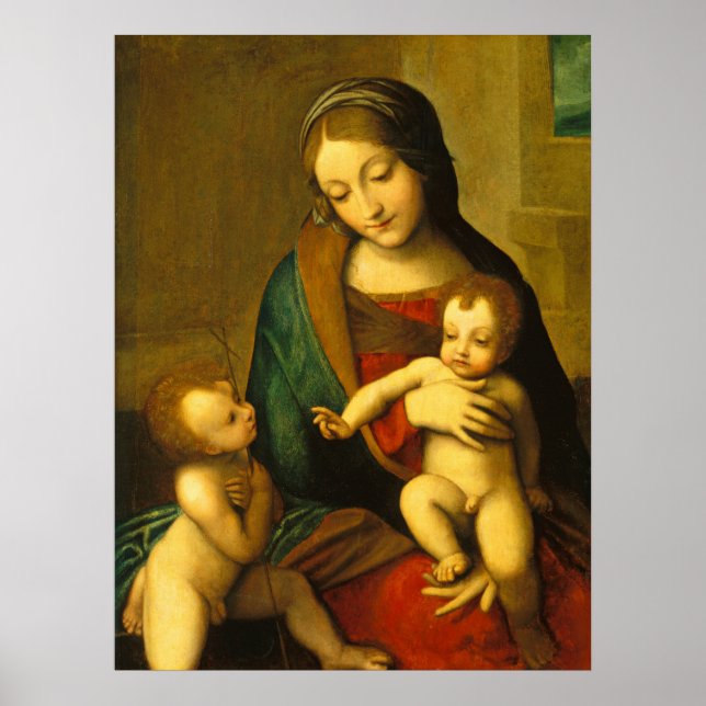 Madonna e Criança - Correggio Fine Art Poster (Frente)