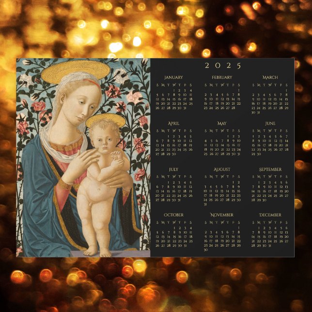 Madonna e Criança Jesus Virgem Maria 2025 Calendár (Madonna and Child Jesus Virgin Mary 2025 Calendar)