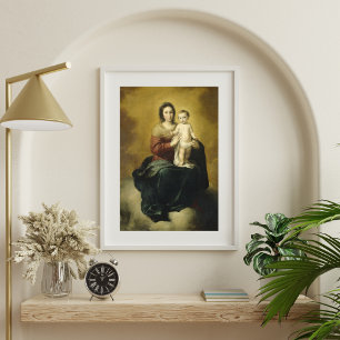 Madonna e criança, poster das belas artes