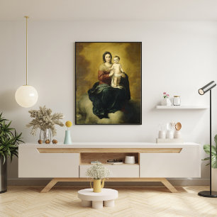 Madonna e criança, poster religioso das belas