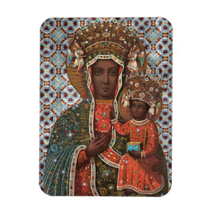 Madonna e ímã pretos da criança