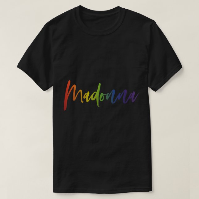 Madonna Gay Icon Pride Rainbow - Camiseta Essencia (Frente do Design)