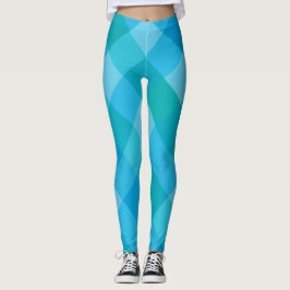 Madras Moment - Leggings de Padrão de Xadrez Azul-