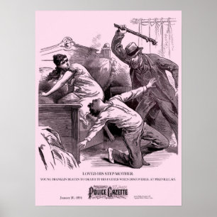 Madrasta do poster da gazeta da polícia