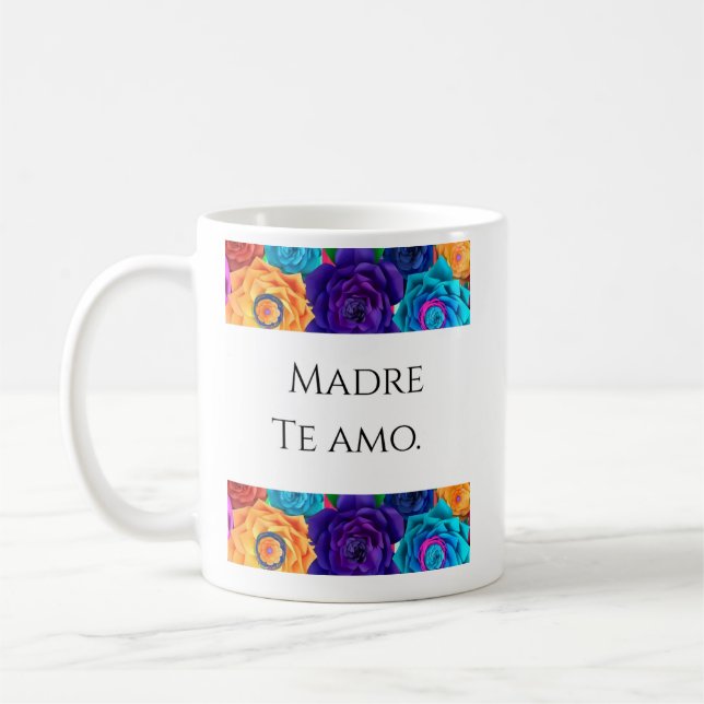 Madre Eu Te Amo - Xícara de Café Moderna para o Di (Esquerda)