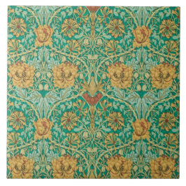 Madressilva e tulipa por William Morris 1876