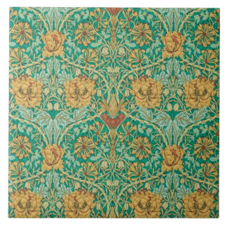 Madressilva e tulipa por William Morris 1876