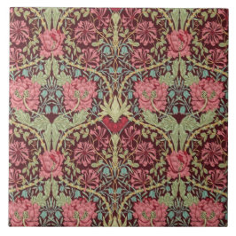 Madressilva e tulipas por William Morris 1876