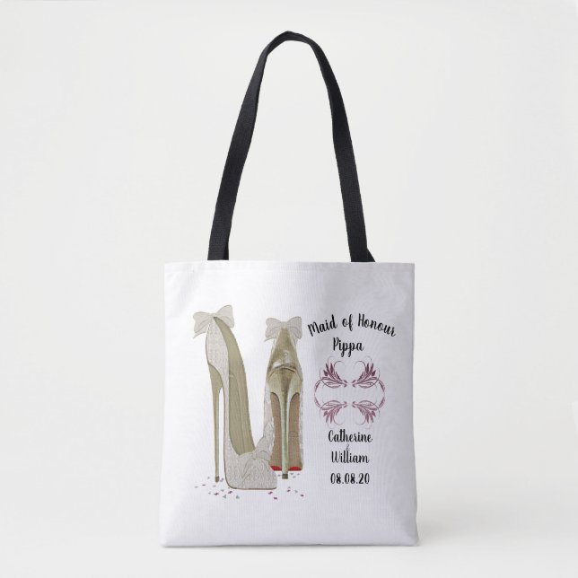 Madrinha de casamento Memento Tote Bag (Frente)