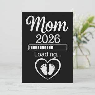 Mãe 2026 Carregando Anúncio de Gravidez do Pai Beb