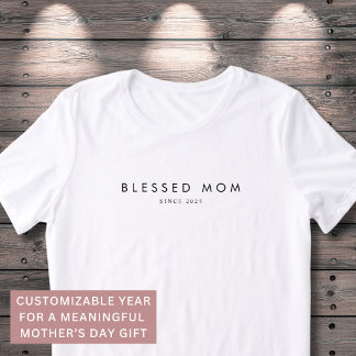 Mãe Abençoada Dia das Mães Moderno Ano Personaliza