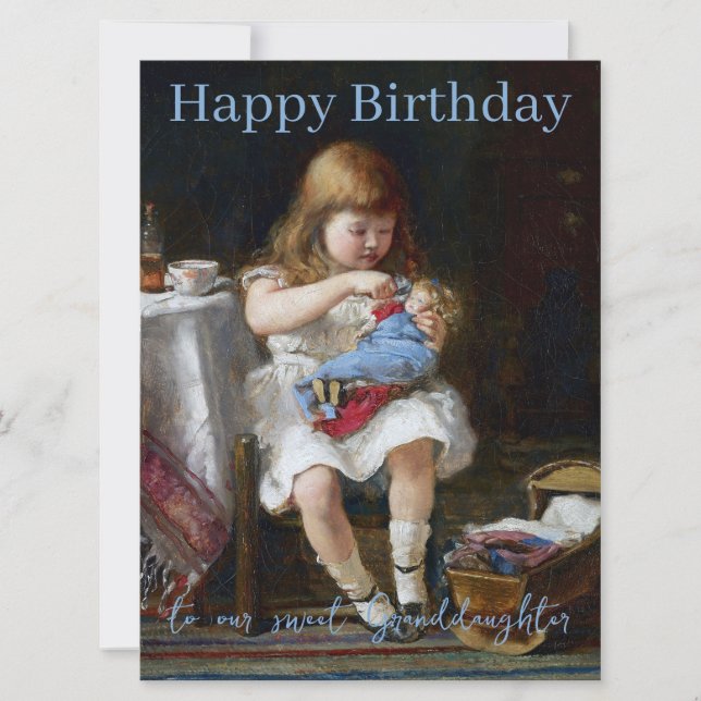 Mãe ansiosa Parabéns neta (Frente)