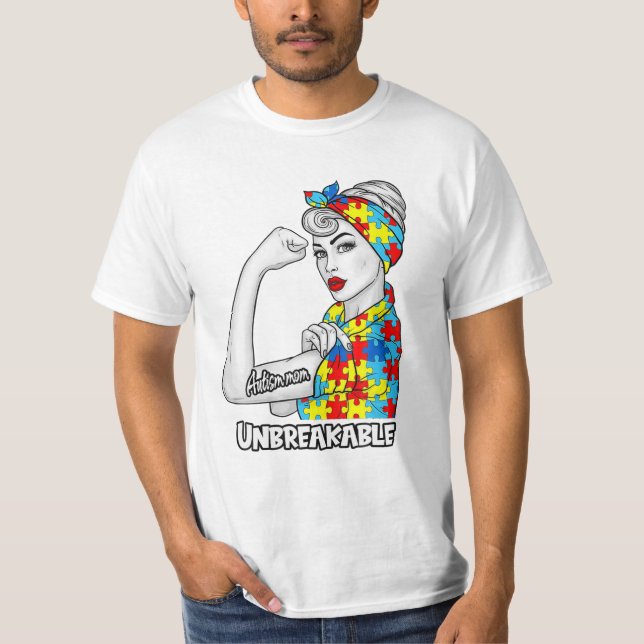 Mãe Autismo Sensibilização para a Camisa (Frente)