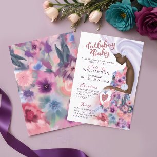 Mãe bonito a ser convite floral do chá de fralda