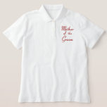 Mãe bordada da Roupa de Casamento de Groom<br><div class="desc">Mãe do noivo para o CHURRASCO de Festa de casamento casual ou a recepção casual ao ar livre</div>