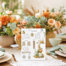 Mãe Bunny e Chá de fraldas de abóbora Jogo de Adiv