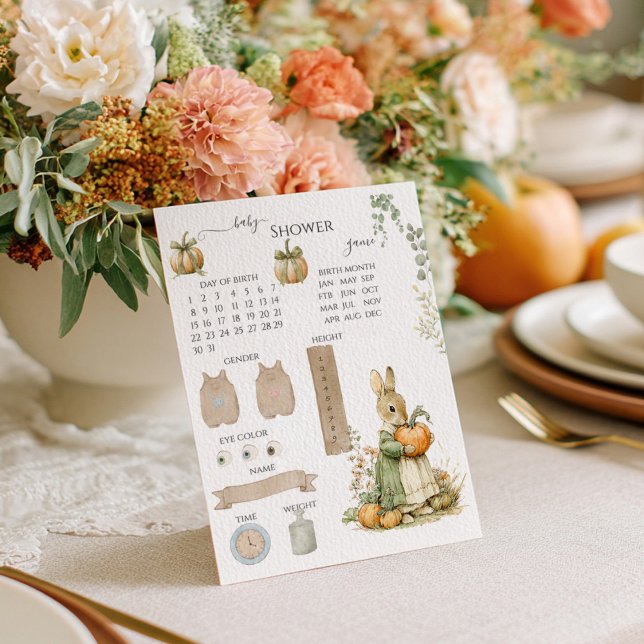 Mãe Bunny e Chá de fraldas de abóbora Jogo de Adiv (Criador carregado)