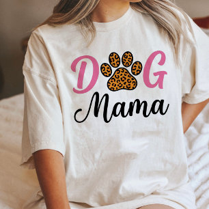 Mãe Cachorro Estampa de Pata de Leopardo Fofa Aman
