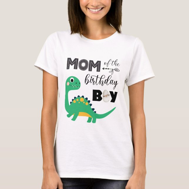 Mãe da Camisa do Dinossauro de Aniversário (Frente)